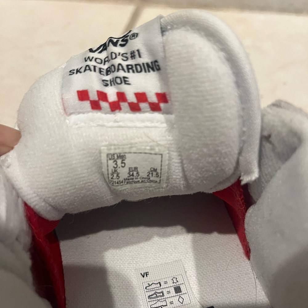 Vans Kids White Half Cab Sneakers - Picture 4 of 5
